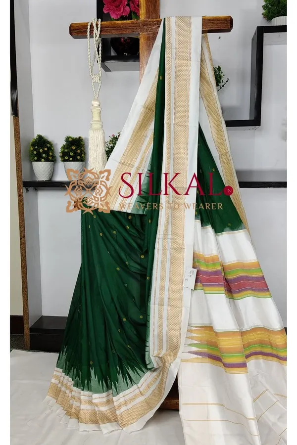Ilkal_Gadwal_Teple__Butta_Cotton_Silk_Saree_SKL03623