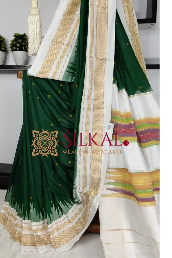 Ilkal_Gadwal_Teple__Butta_Cotton_Silk_Saree_SKL03623