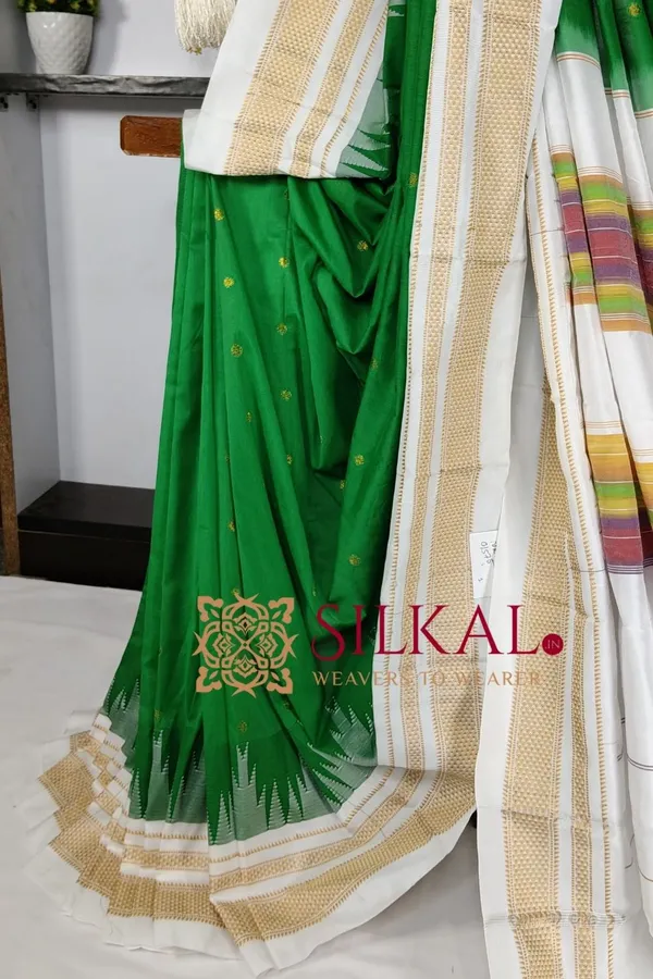 Ilkal_Gadwal_Teple__Butta_Cotton_Silk_Saree_SKL03624