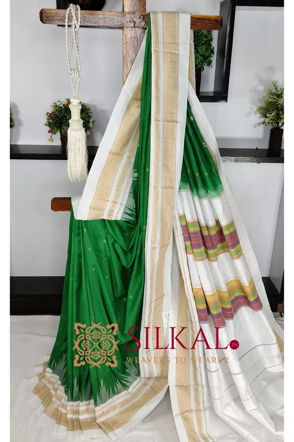 Ilkal_Gadwal_Teple__Butta_Cotton_Silk_Saree_SKL03624
