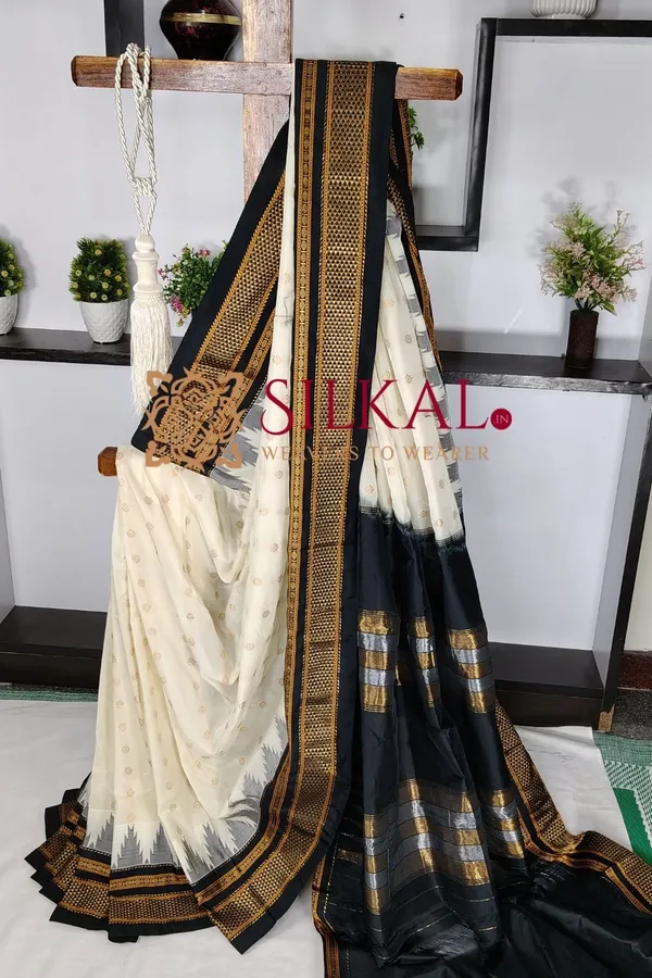 Ilkal_Gadwal_Teple__Butta_Cotton_Silk_Saree_SKL03625