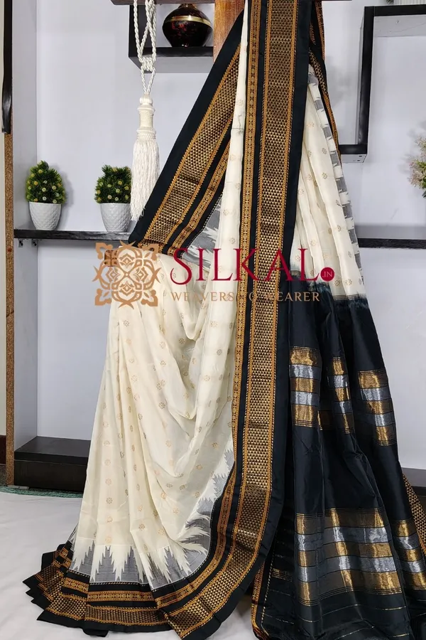 Ilkal_Gadwal_Teple__Butta_Cotton_Silk_Saree_SKL03625
