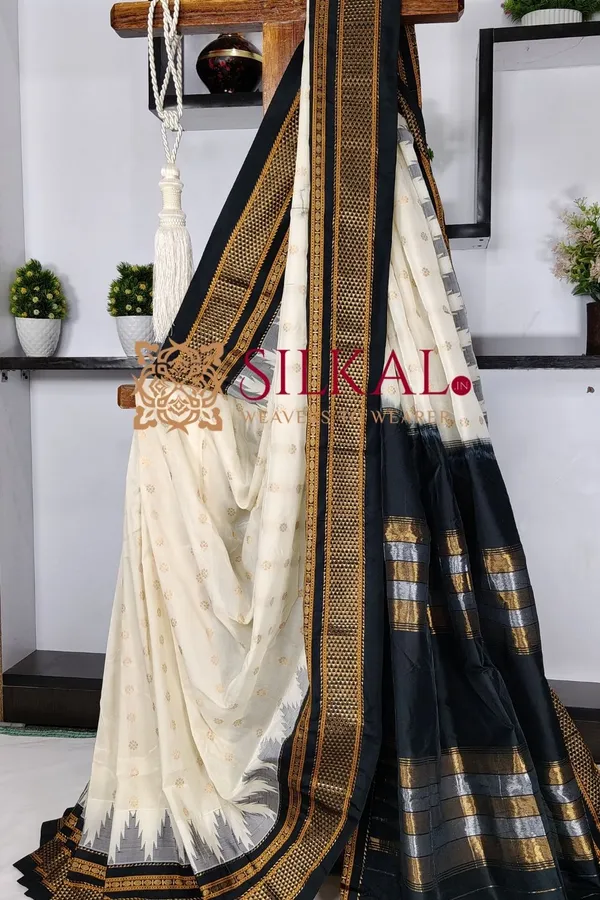 Ilkal_Gadwal_Teple__Butta_Cotton_Silk_Saree_SKL03625