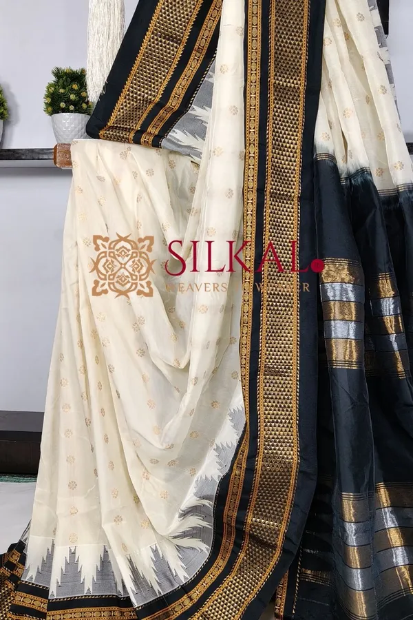 Ilkal_Gadwal_Teple__Butta_Cotton_Silk_Saree_SKL03625