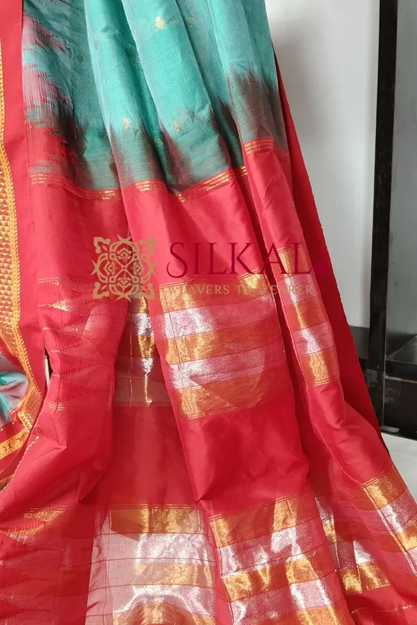 Ilkal_Gadwal_Teple__Butta_Cotton_Silk_Saree_SKL03626