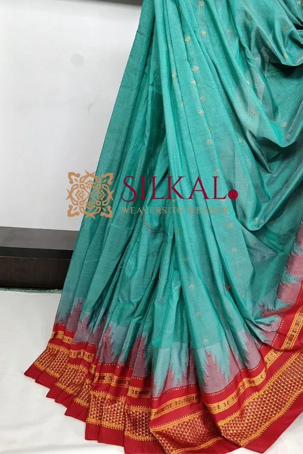 Ilkal_Gadwal_Teple__Butta_Cotton_Silk_Saree_SKL03626