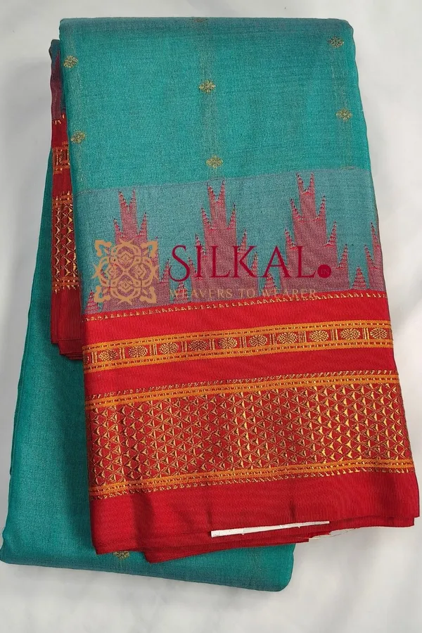 Ilkal_Gadwal_Teple__Butta_Cotton_Silk_Saree_SKL03626