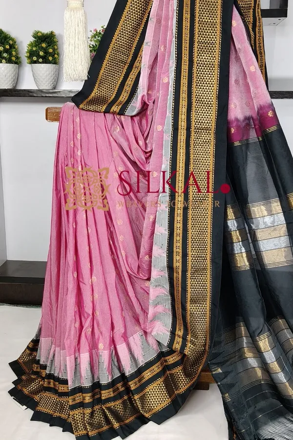 Ilkal_Gadwal_Teple__Butta_Cotton_Silk_Saree_SKL03627