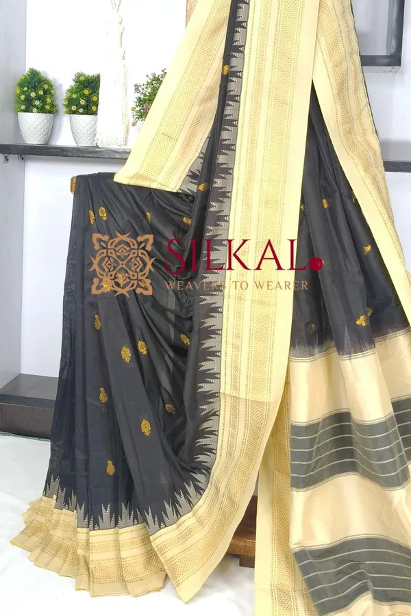 Ilkal_Gadwal_Teple__Butta_Cotton_Silk_Saree_SKL03629