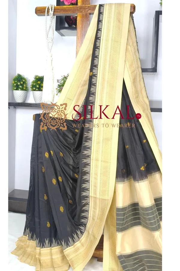 Ilkal_Gadwal_Teple__Butta_Cotton_Silk_Saree_SKL03629