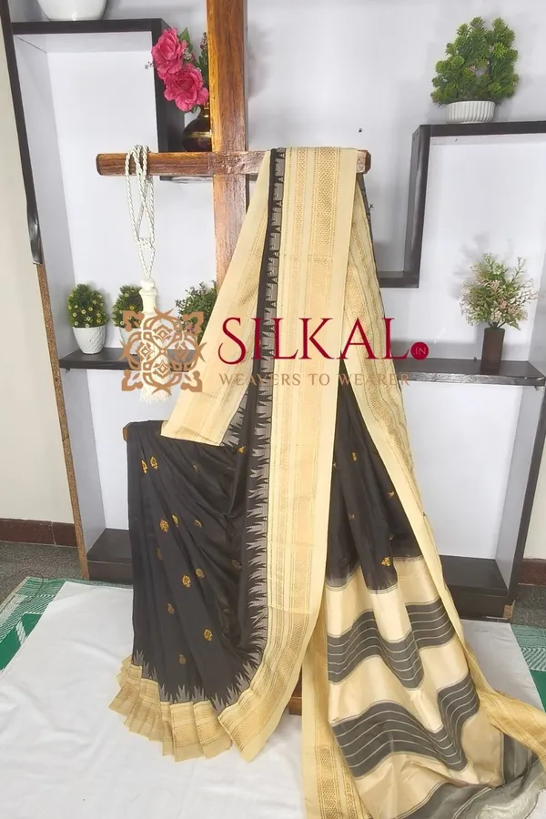 Ilkal_Gadwal_Teple__Butta_Cotton_Silk_Saree_SKL03629