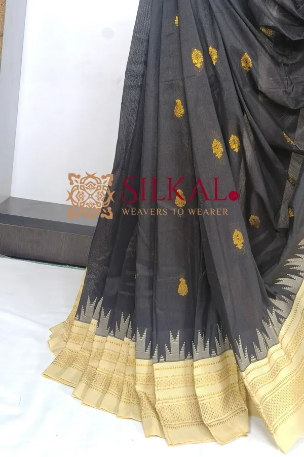 Ilkal_Gadwal_Teple__Butta_Cotton_Silk_Saree_SKL03629