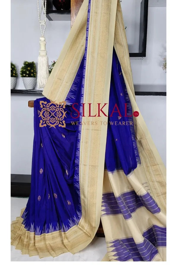 Ilkal_Gadwal_Teple__Butta_Cotton_Silk_Saree_SKL03630