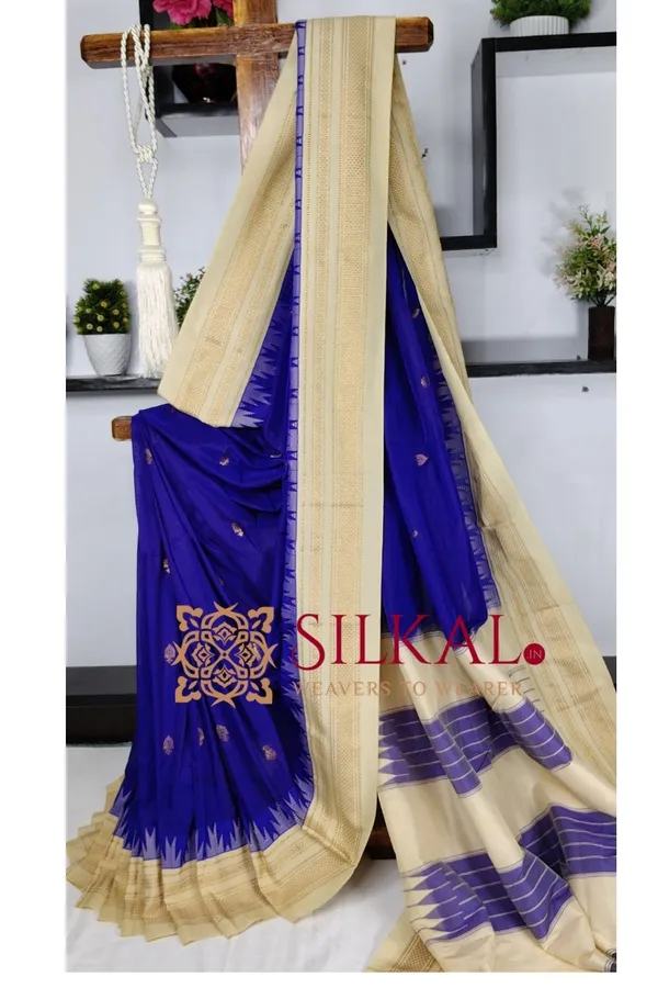 Ilkal_Gadwal_Teple__Butta_Cotton_Silk_Saree_SKL03630
