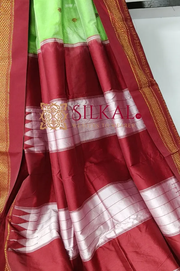 Ilkal_Gadwal_Teple__Butta_Cotton_Silk_Saree_SKL03631