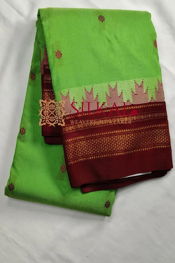 Ilkal_Gadwal_Teple__Butta_Cotton_Silk_Saree_SKL03631