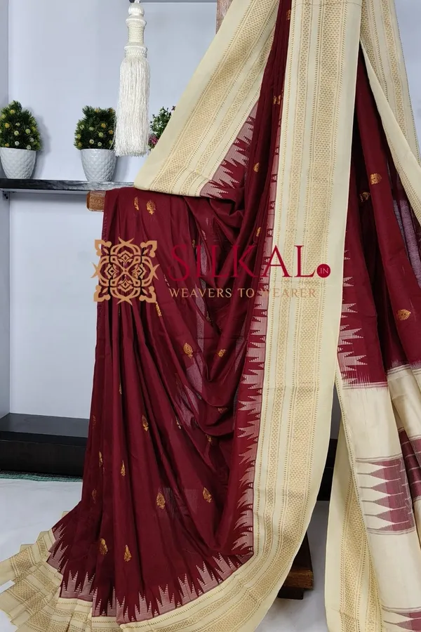 Ilkal_Gadwal_Teple__Butta_Cotton_Silk_Saree_SKL03633