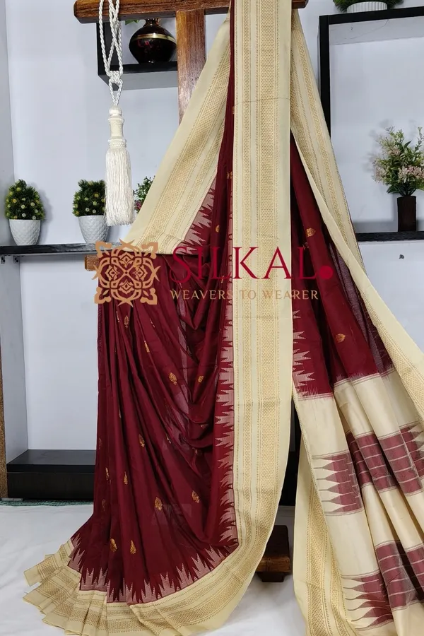 Ilkal_Gadwal_Teple__Butta_Cotton_Silk_Saree_SKL03633