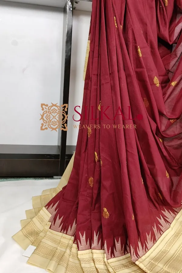Ilkal_Gadwal_Teple__Butta_Cotton_Silk_Saree_SKL03633