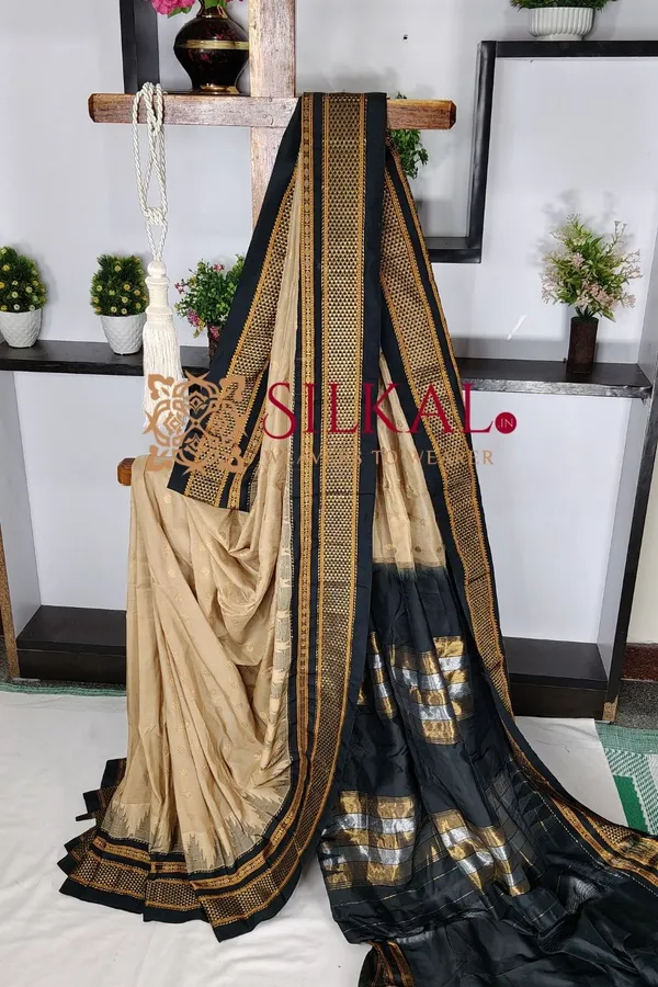 Ilkal_Gadwal_Teple__Butta_Cotton_Silk_Saree_SKL03634