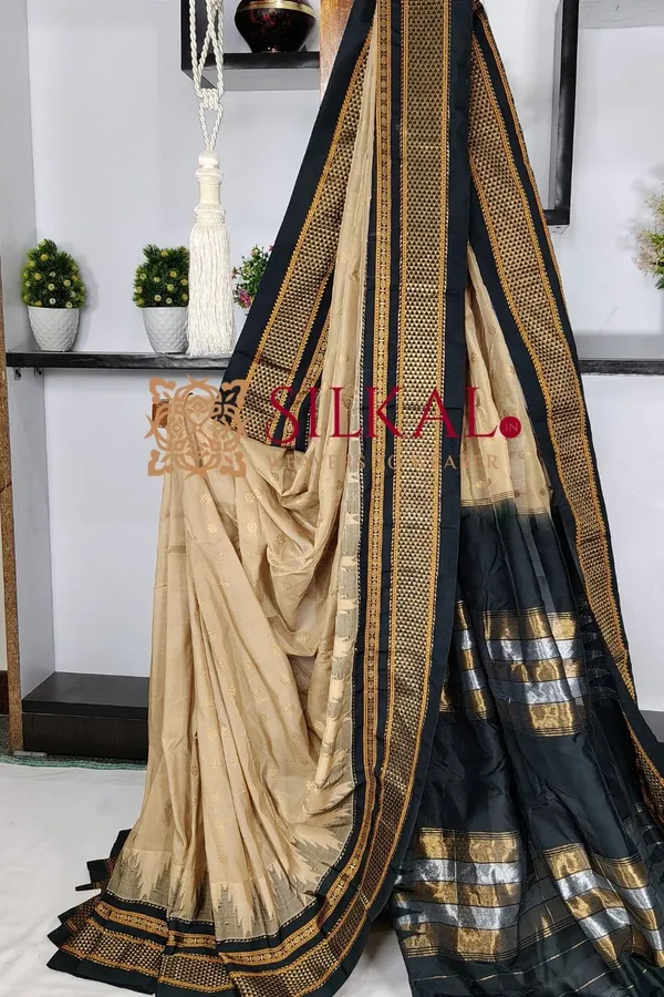 Ilkal_Gadwal_Teple__Butta_Cotton_Silk_Saree_SKL03634