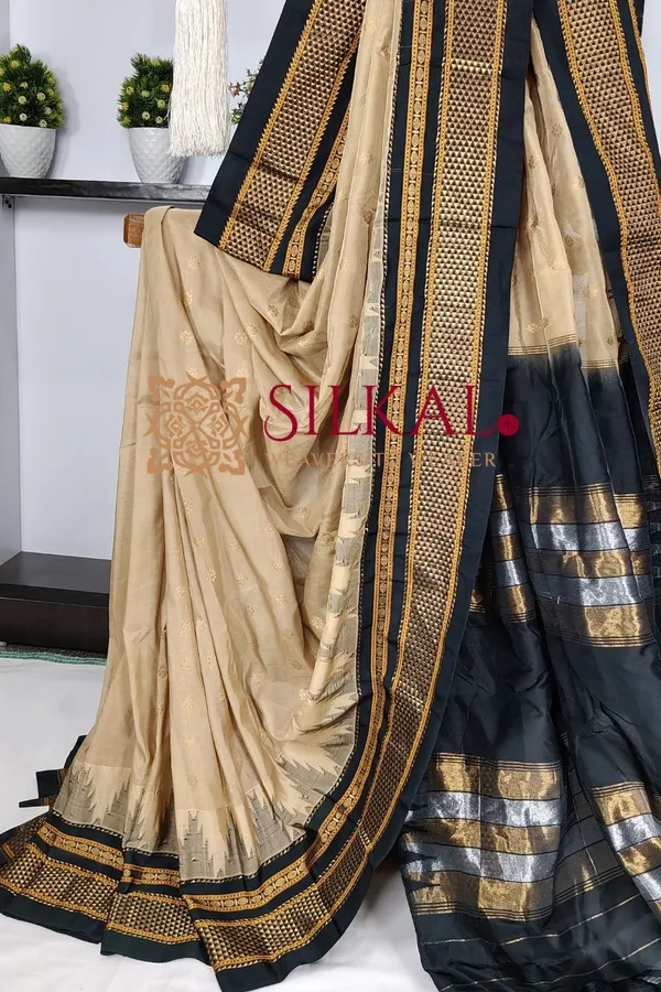 Ilkal_Gadwal_Teple__Butta_Cotton_Silk_Saree_SKL03634