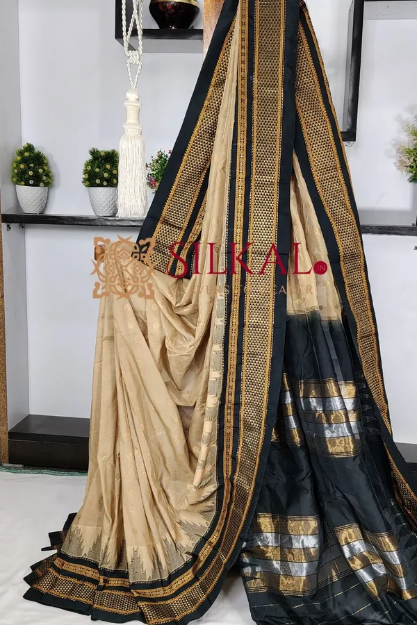 Ilkal_Gadwal_Teple__Butta_Cotton_Silk_Saree_SKL03634