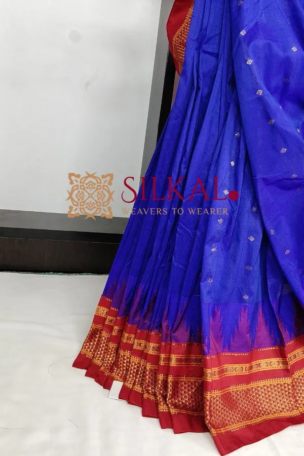 Ilkal_Gadwal_Teple__Butta_Cotton_Silk_Saree_SKL03635