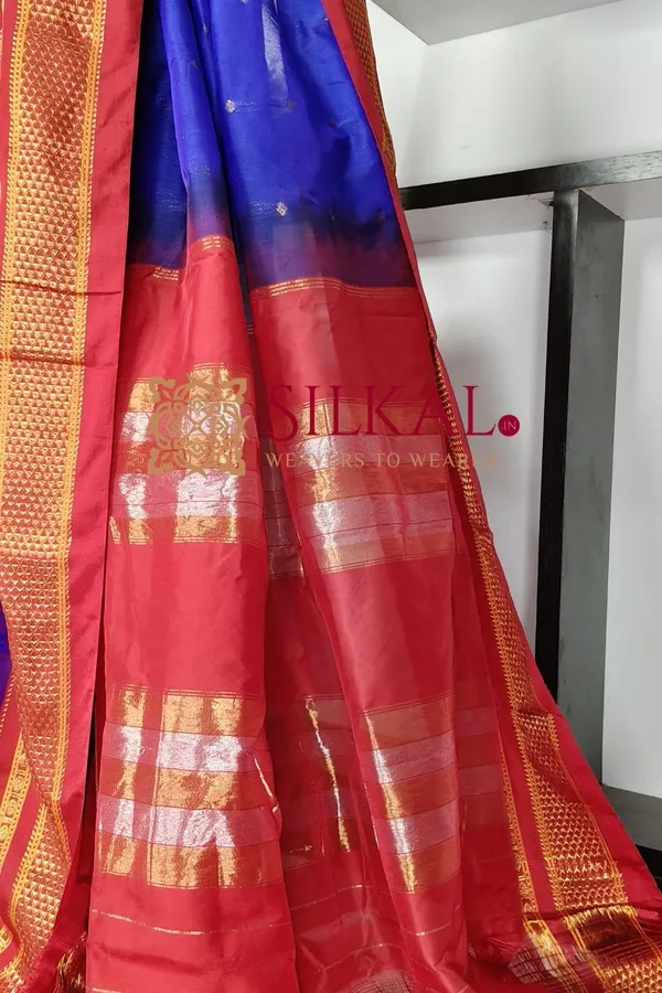 Ilkal_Gadwal_Teple__Butta_Cotton_Silk_Saree_SKL03635