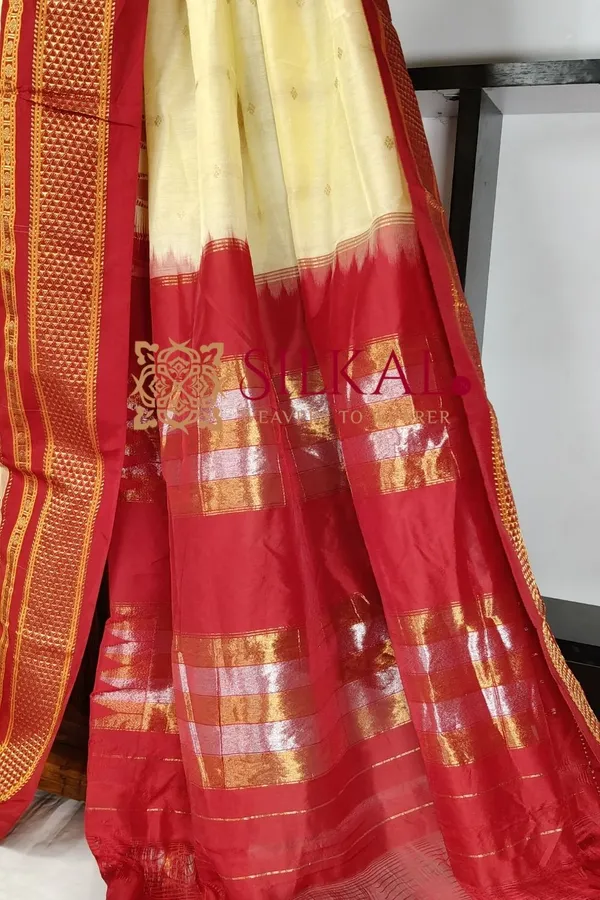 Ilkal_Gadwal_Teple__Butta_Cotton_Silk_Saree_SKL03637