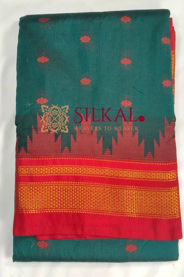 Ilkal_Gadwal_Teple__Butta_Cotton_Silk_Saree_SKL03639