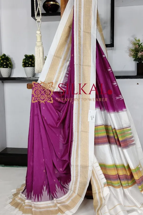 Ilkal_Gadwal_Teple__Butta_Cotton_Silk_Saree_SKL03640