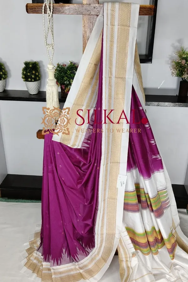 Ilkal_Gadwal_Teple__Butta_Cotton_Silk_Saree_SKL03640