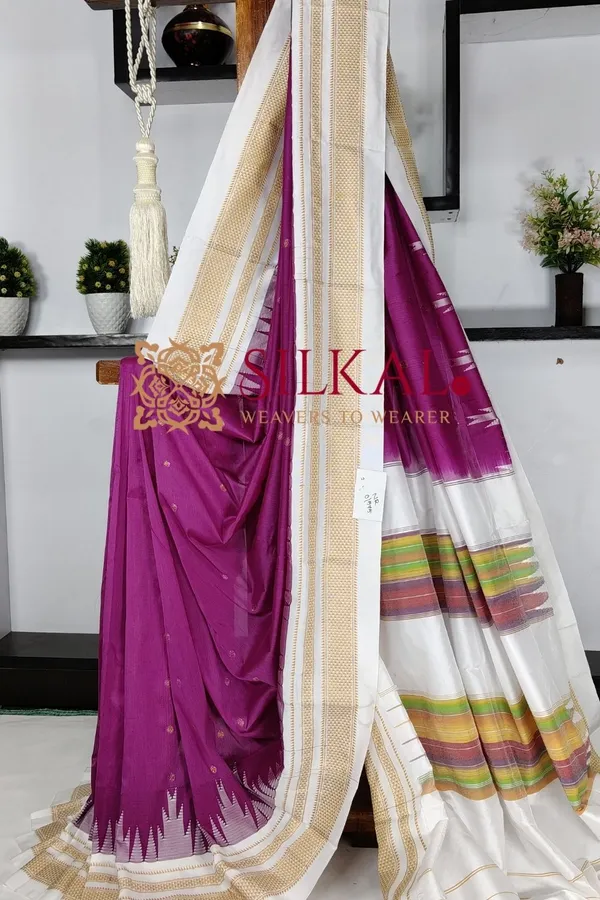 Ilkal_Gadwal_Teple__Butta_Cotton_Silk_Saree_SKL03640