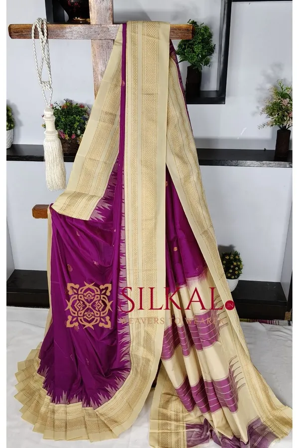 Ilkal_Gadwal_Teple__Butta_Cotton_Silk_Saree_SKL03641