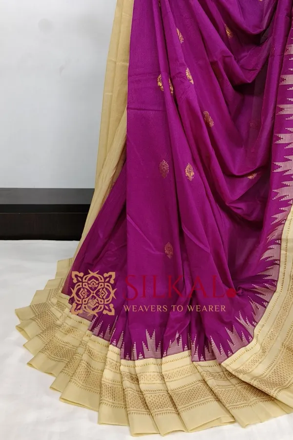 Ilkal_Gadwal_Teple__Butta_Cotton_Silk_Saree_SKL03641