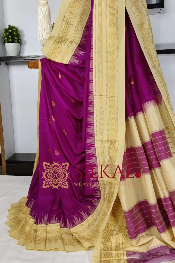 Ilkal_Gadwal_Teple__Butta_Cotton_Silk_Saree_SKL03641