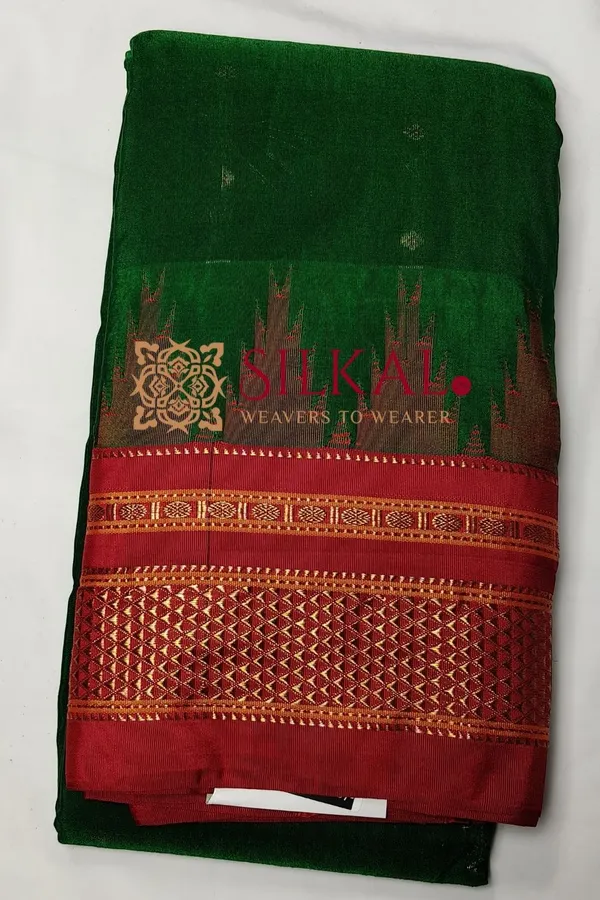Ilkal_Gadwal_Teple__Butta_Cotton_Silk_Saree_SKL03642
