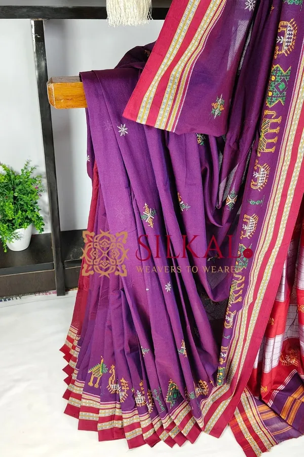 Ilkal_Gomi_Border_Kasuti_Saree_SKL03880