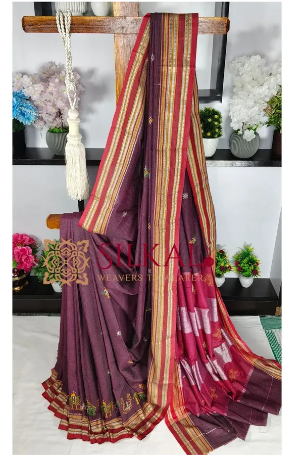 Ilkal_Gomi_Border_Kasuti_Saree_SKL03882
