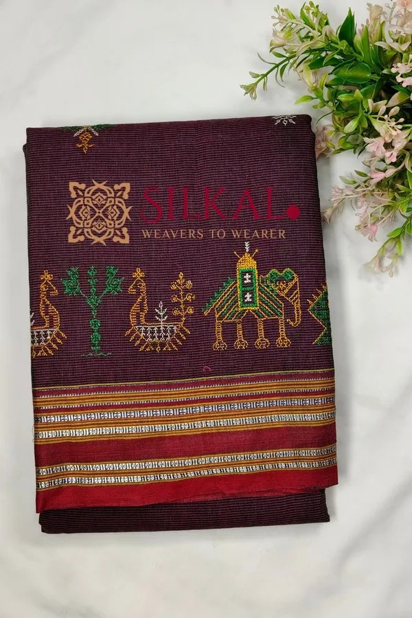 Ilkal_Gomi_Border_Kasuti_Saree_SKL03882