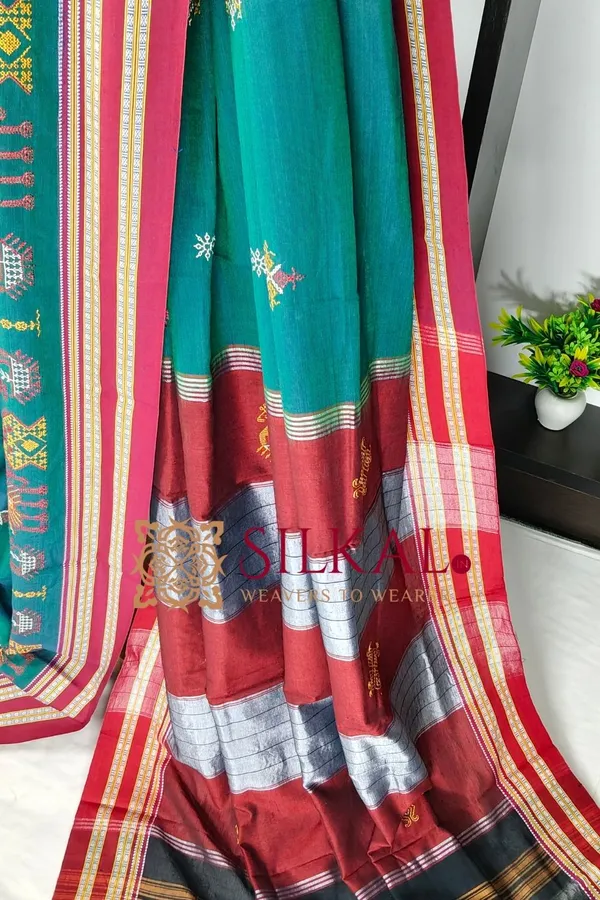 Ilkal_Gomi_Border_Kasuti_Saree_SKL03883