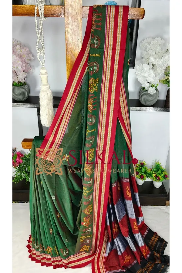 Ilkal_Gomi_Border_Kasuti_Saree_SKL03891
