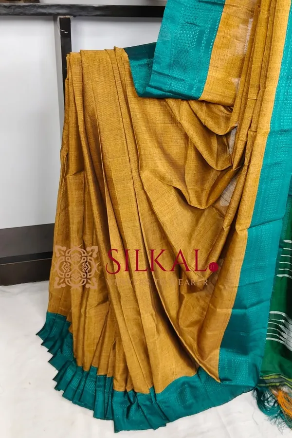 Ilkal_Handloom_Cotton_Silk_Chikki_Paras_Border_Saree_Code-_SKL03839