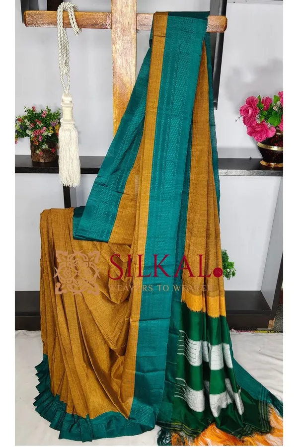 Ilkal_Handloom_Cotton_Silk_Chikki_Paras_Border_Saree_Code-_SKL03839