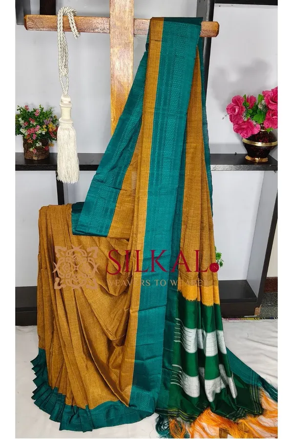 Ilkal_Handloom_Cotton_Silk_Chikki_Paras_Border_Saree_Code-_SKL03839