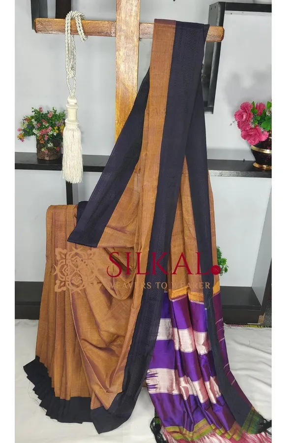 Ilkal_Handloom_Cotton_Silk_Chikki_Paras_Border_Saree_Code-_SKL03840