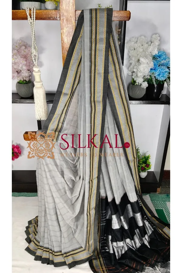 Ilkal_Handloom_Cotton_Silk_Chikki_Paras_Border_Saree_Code-_SKL04065