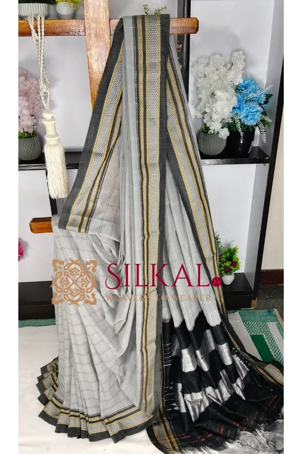 Ilkal_Handloom_Cotton_Silk_Chikki_Paras_Border_Saree_Code-_SKL04065