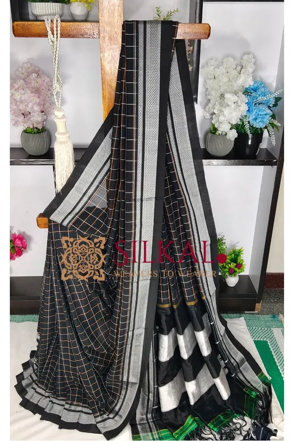 Ilkal_Handloom_Cotton_Silk_Chikki_Paras_Border_Saree_Code-_SKL04067